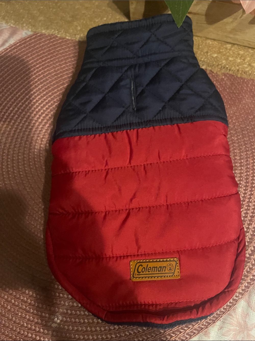 Coleman Kids Red and Navy Quilted Puffer Vest